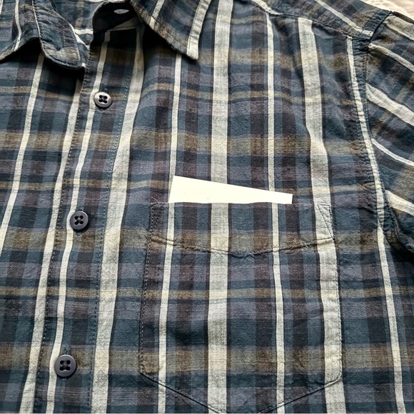 The North Face Blue Plaid Casual Button Down Short Sleeve Shirt Size S - Picture 9 of 15